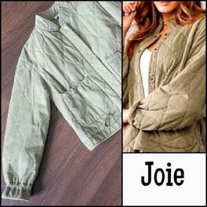 NEW! JOIE Olive Anthropologie Quilted Military Bomber Dolman Jacket Medium.